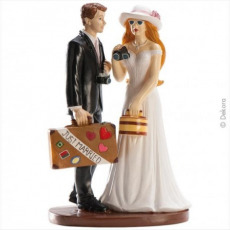 Bonecos de Casamento Viajando 16cm